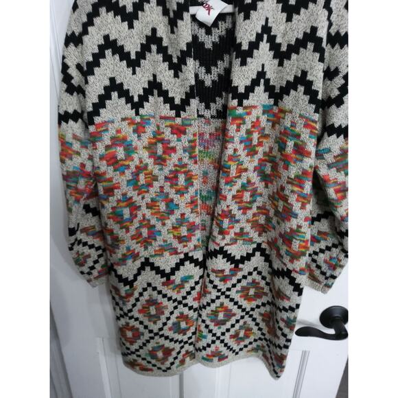 NWT Womens Tribal Aztec sweater cardigan oversized size S Western native outdoor - Picture 2 of 6